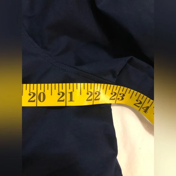 Studio Works navy blue jacket; wonderful button accents at wrists & back, 1X - Picture 6 of 11